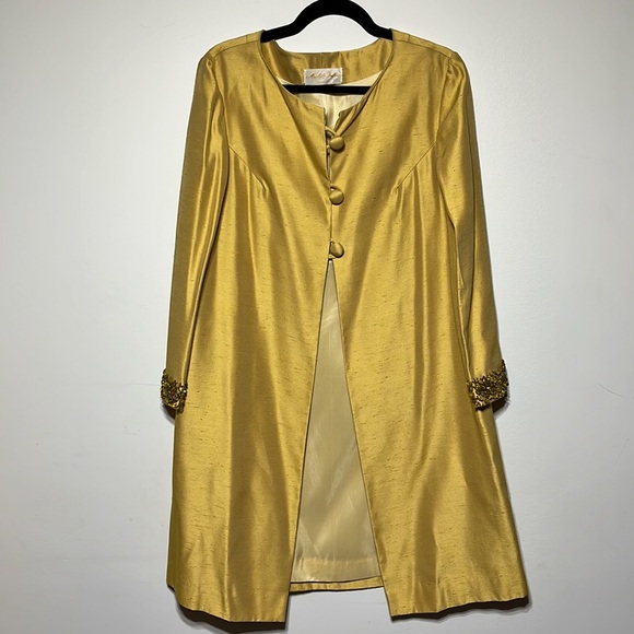 Exquisite Vintage Silk Beaded dress suit - Picture 4 of 13